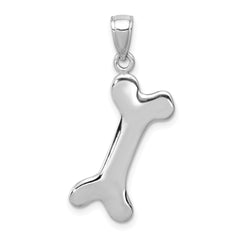 14k Solid Gold Polished Dog Bone Charm, 34x19mm