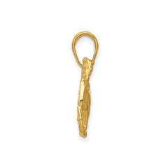 14k Yellow Gold Standing Horse Pendant, 22x20mm