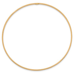 14k Gold 1.5mm High Polished Slip-on Bangle Bracelet, 8 Inches fine designer jewelry for men and women