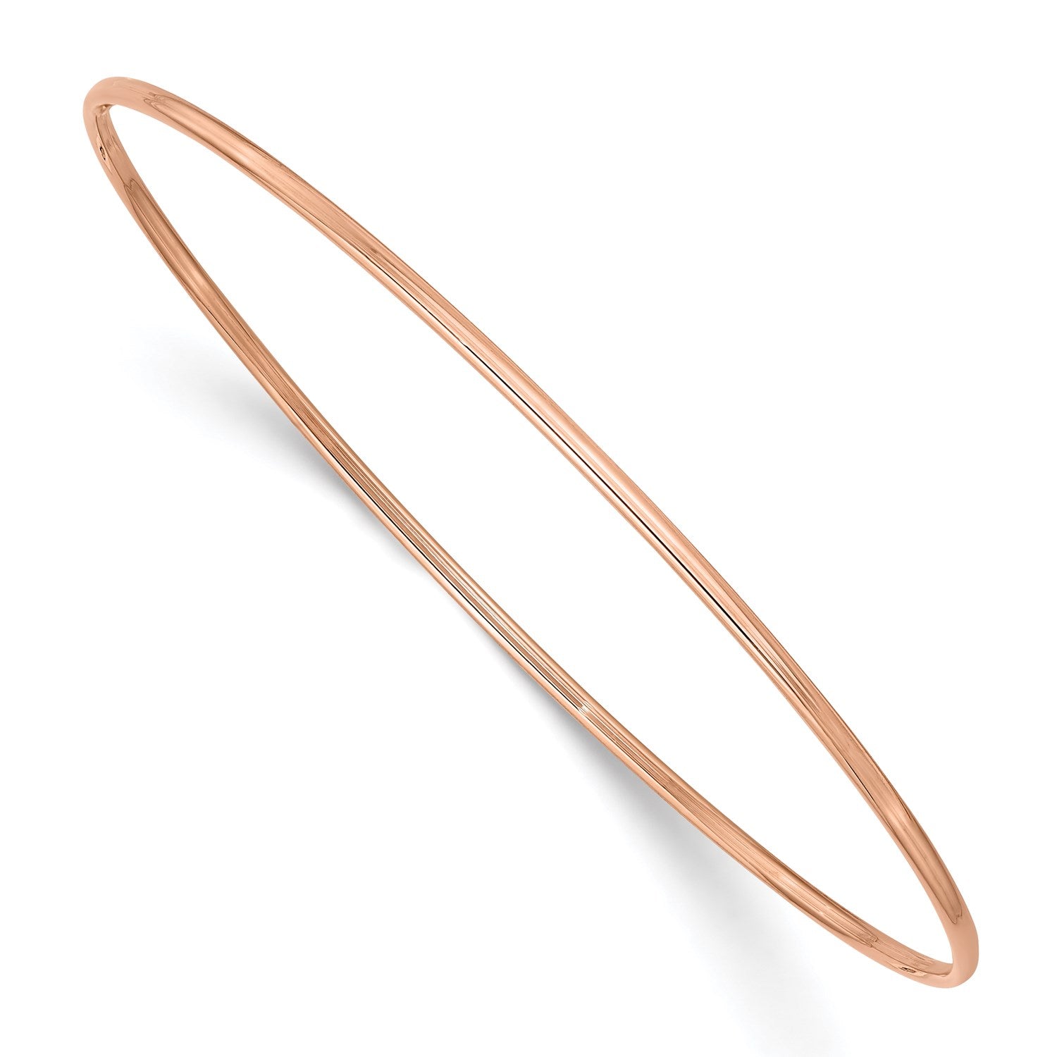14k Gold 1.5mm High Polished Slip-on Bangle Bracelet, 8 Inches fine designer jewelry for men and women