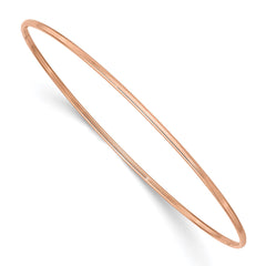 14k Gold 1.5mm High Polished Slip-on Bangle Bracelet, 8 Inches fine designer jewelry for men and women