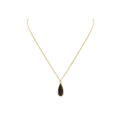 Druzy Collection - Petite Raven Quartz Drop Necklace fine designer jewelry for men and women