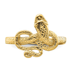 14k Yellow Gold Snake Ring, Size 7 fine designer jewelry for men and women