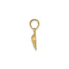 14k Yellow Gold Turtle Charm Pendant,16x13mm
