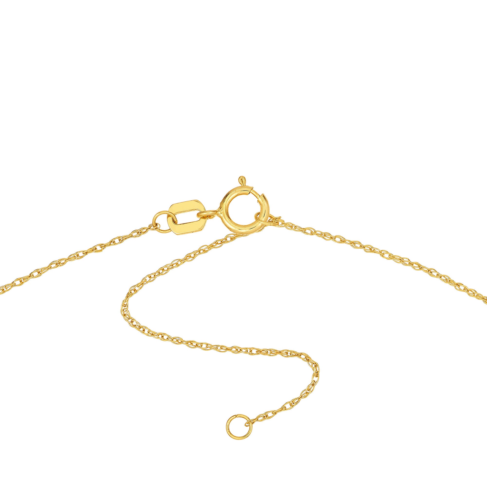 14k Yellow Gold Diamond Cross Pendant Necklace, Adjustable Chain 16-18 Inches