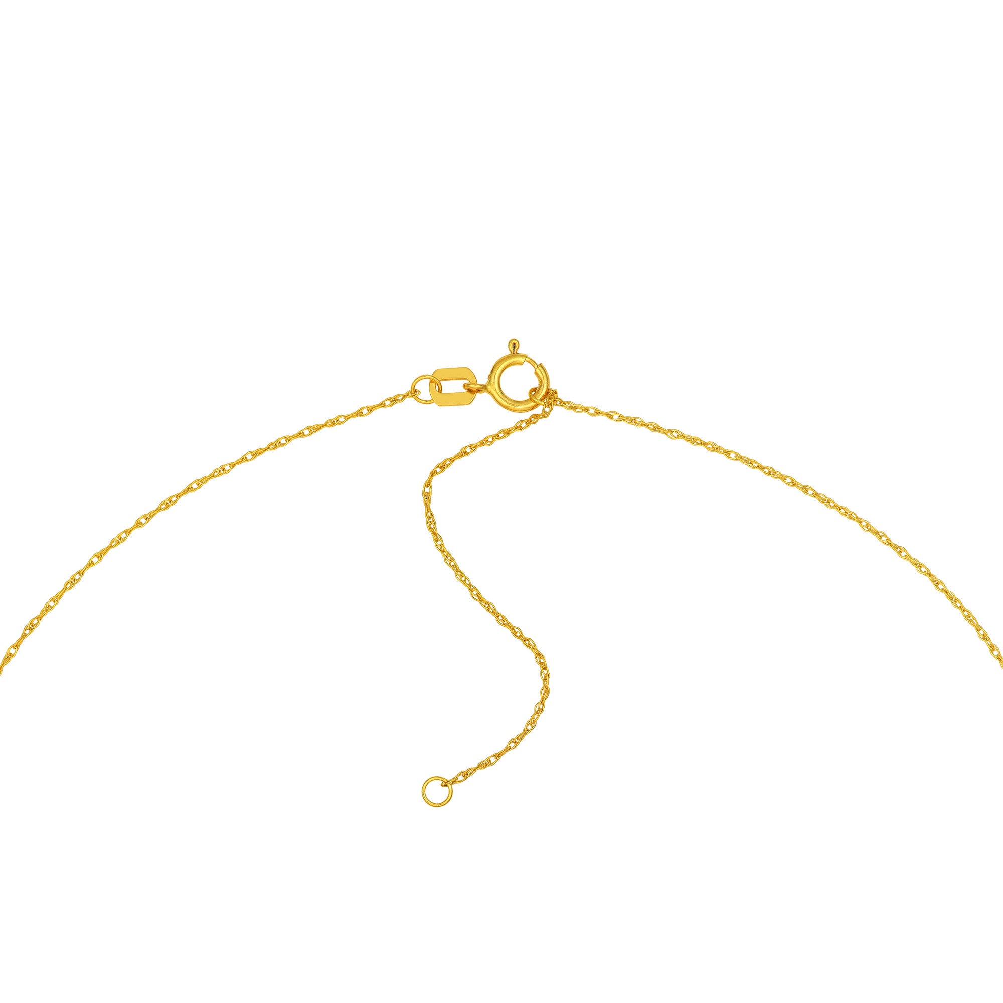 14k Yellow Gold Teardrop Pendant Necklace, Puffy Design, 18 Inch Adjustable Chain