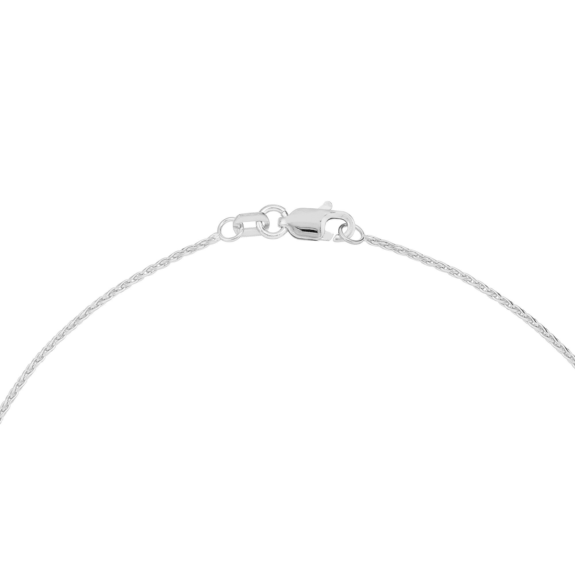 14k Gold Wheat 1.05mm Diamond Cut Chain Anklet, 10"