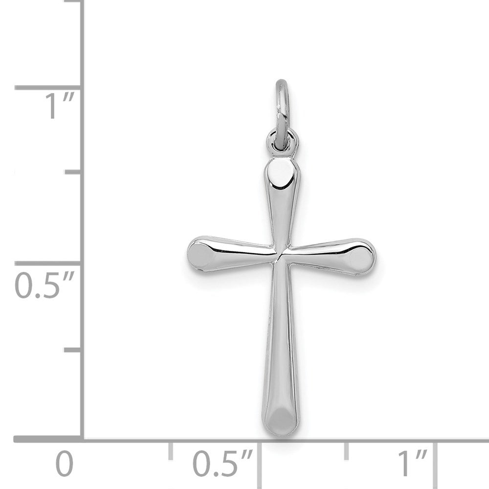 Sterling Silver Religious Cross Pendant Charm, 15x23mm