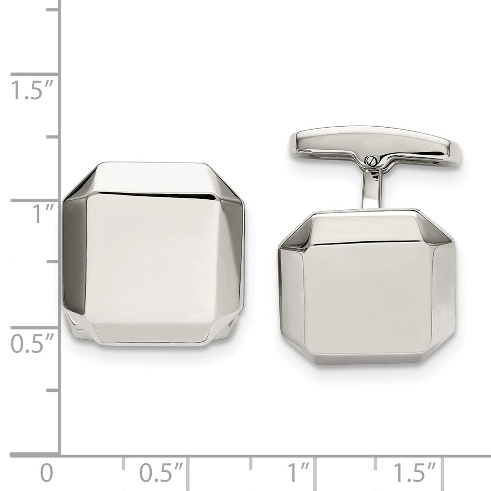 Chisel Stainless Steel Polished Cuff Links fine designer jewelry for men and women