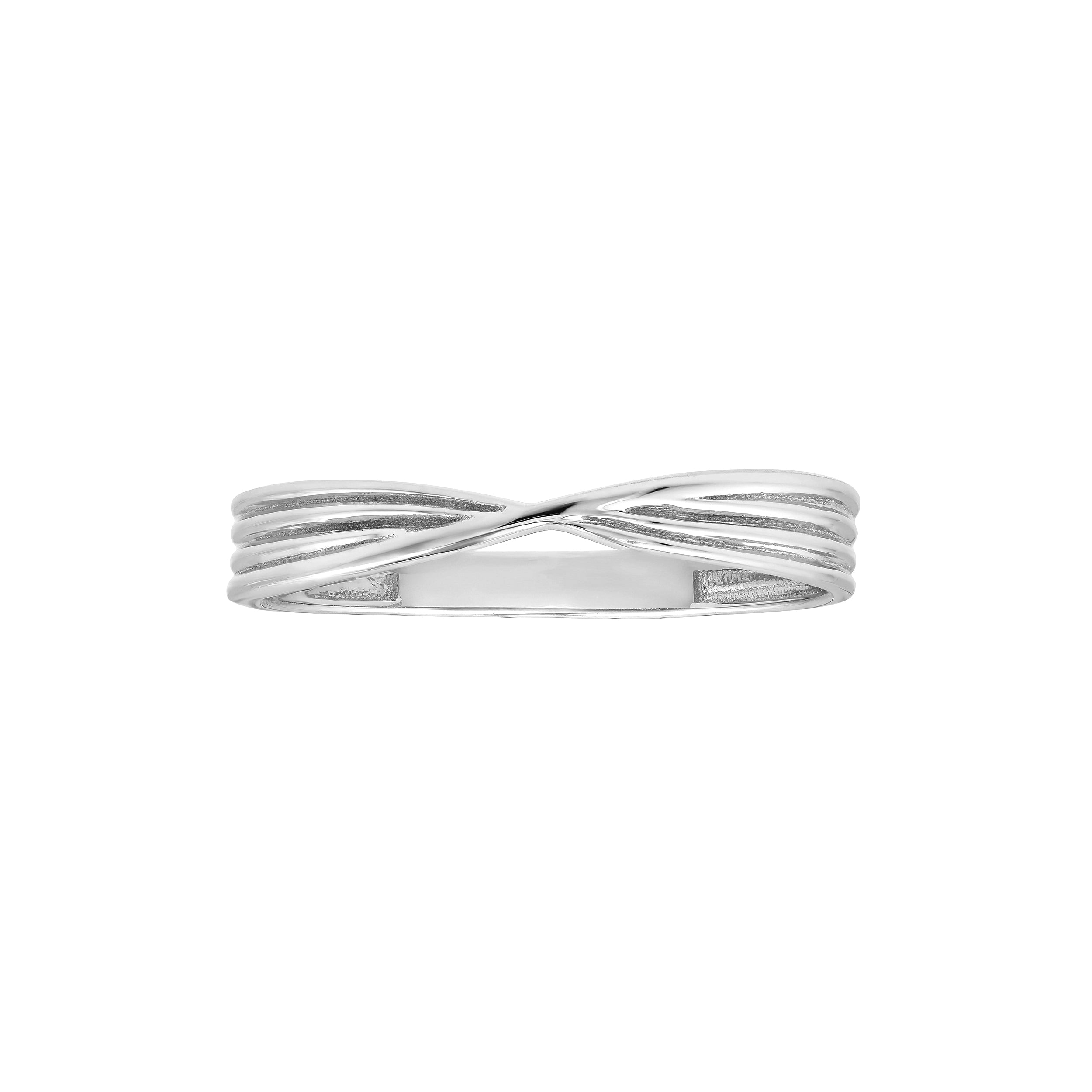 Real Solid 14k Yellow Gold Textured Pinched Band Ring
