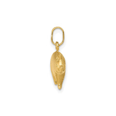 14k Yellow Gold Piggy Pendant, 16x16mm