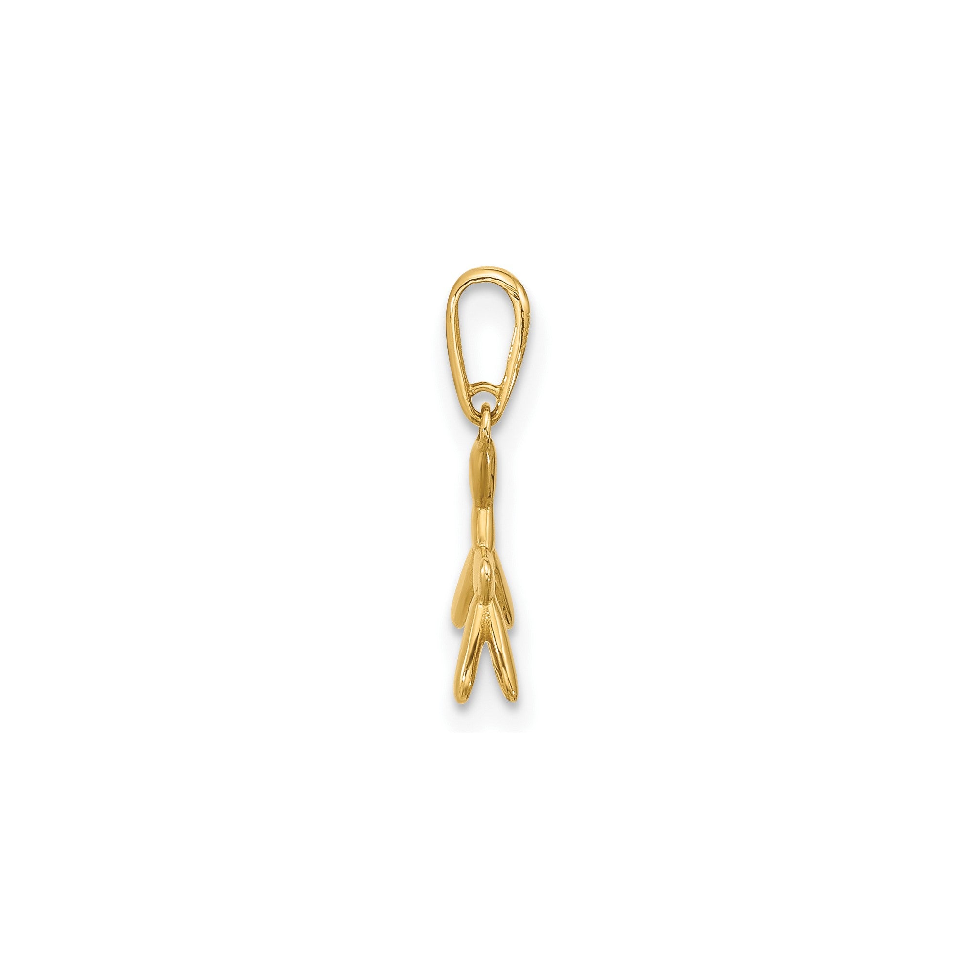 14K Yellow Gold 3D Balloon Puppy Pendant Charm, 15x11mm