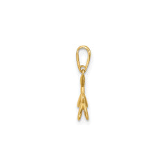 14K Yellow Gold 3D Balloon Puppy Pendant Charm, 15x11mm