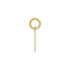 10K Yellow Gold Initial Letter Pendant Charm, Block Style, 13mm x 6mm