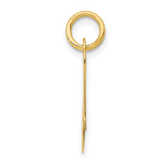 10K Yellow Gold Small Fancy Script Letter Initial Charm Pendant, 16x15mm