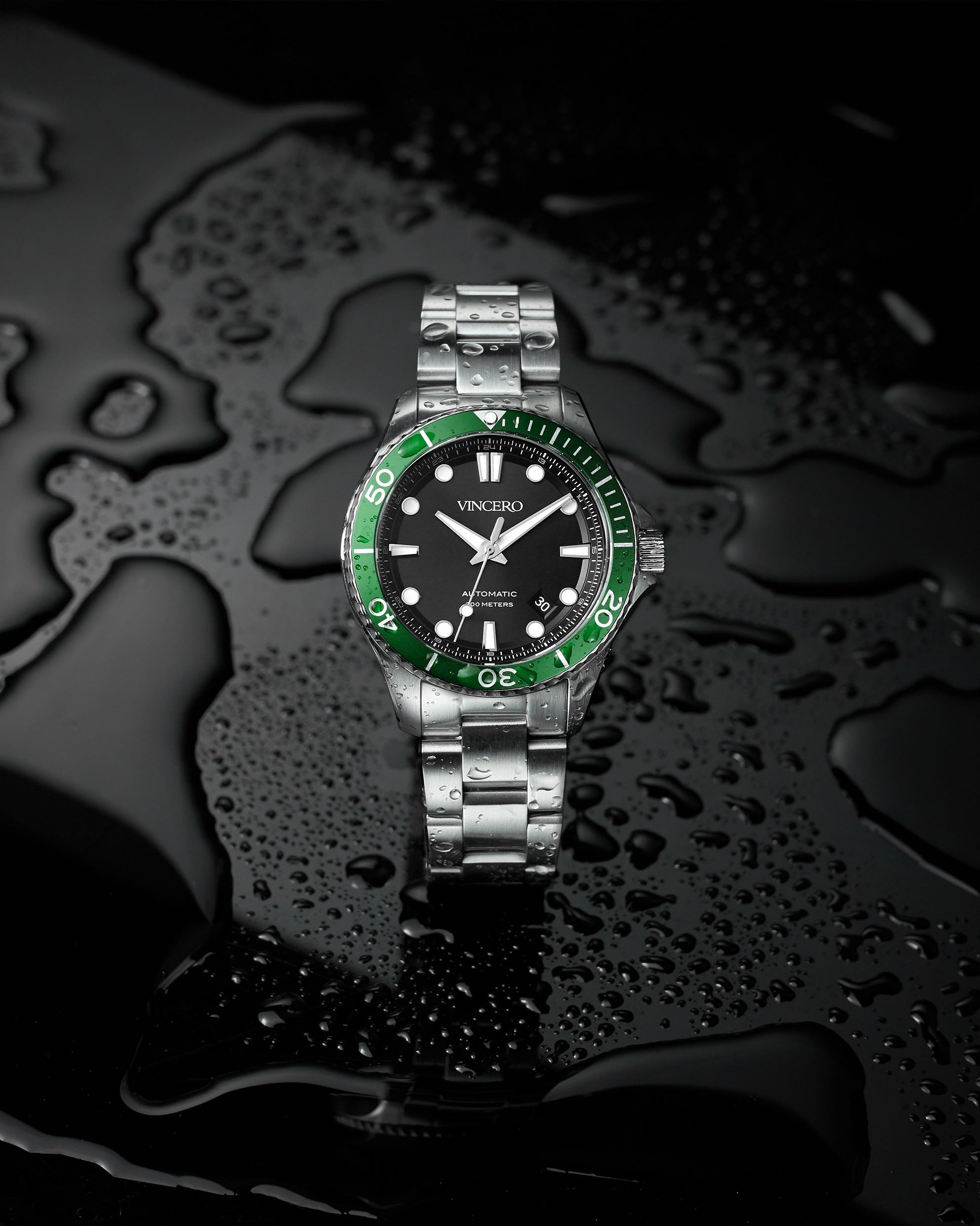 The Argo Automatic - Green/Silver fine designer jewelry for men and women