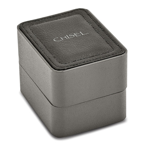 Chisel Mens Matte Black IP-plated Red Dial Watch