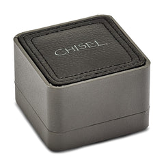 Chisel Stainless Steel Polished Black IP - Plated Laser cut Cufflinks - JewelryAffairs