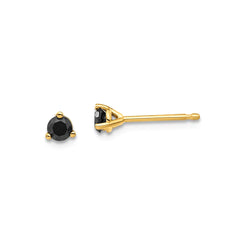 14k Real Gold .25ct Black Diamond Stud Earrings fine designer jewelry for men and women
