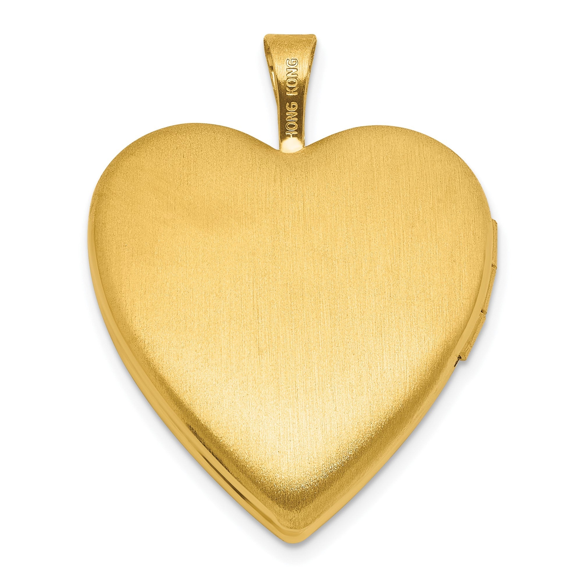 Gold - Plated Sterling Silver Heart Locket with Pink Rose Cameo, 20mm - JewelryAffairs