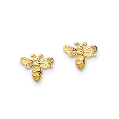 14k Yellow Gold Bumble Bee Post Stud Earrings fine designer jewelry for men and women