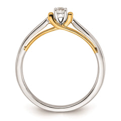 14k White and Yellow Real Gold 1/10 carat Round Diamond Promise Engagement Ring fine designer jewelry for men and women