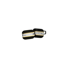 IBGoodman Stainless Steel Black and Yellow IP - Plated with Crystal Cuff Links - JewelryAffairs