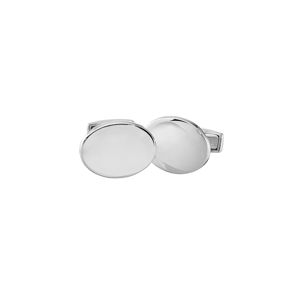 IBGoodman Stainless Steel Engravable Oval Cuff Links - JewelryAffairs