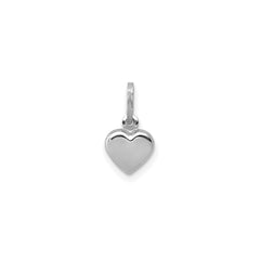 Jewelry Affairs 14K Real Gold Puffed Heart Charm Pendant, 11x6mm - JewelryAffairs