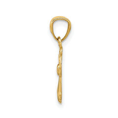 Jewelry Affairs 14k Yellow Gold Angel Pendant with Heart Design, 20x11 mm - JewelryAffairs