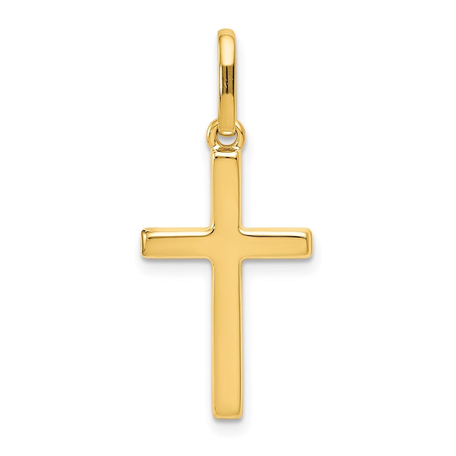 Jewelry Affairs 14k Yellow Gold Cross Religious Pendant, 30mm x 13mm - JewelryAffairs