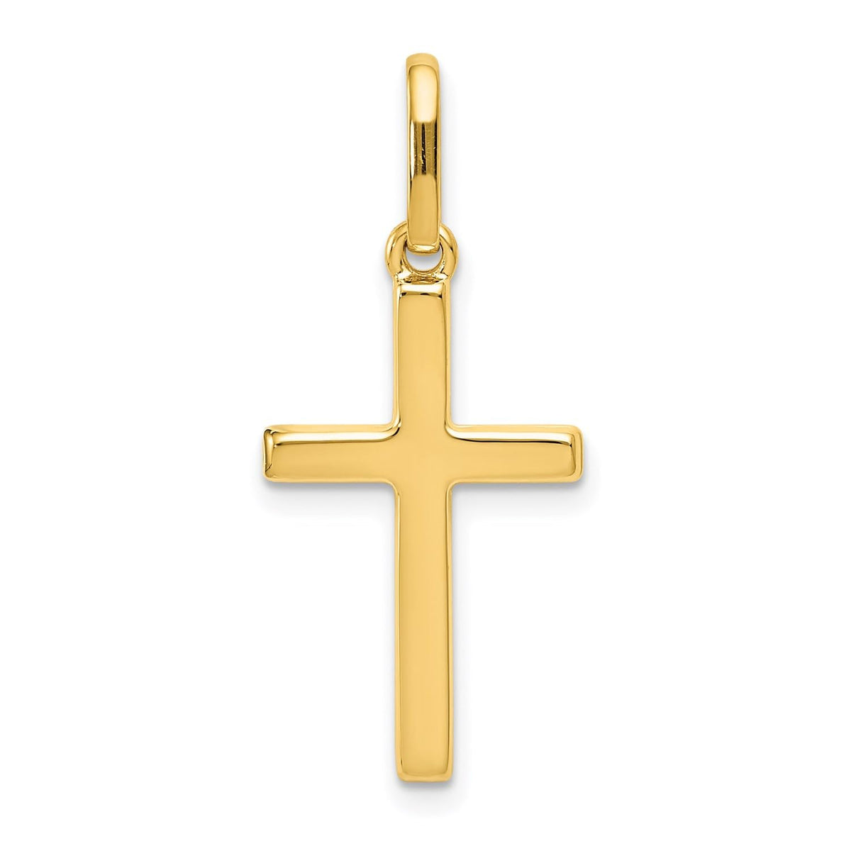 Jewelry Affairs 14k Yellow Gold Cross Religious Pendant, 30mm x 13mm - JewelryAffairs