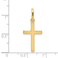 Jewelry Affairs 14k Yellow Gold Cross Religious Pendant, 30mm x 13mm - JewelryAffairs