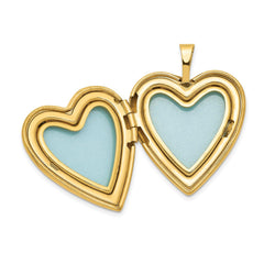 Jewelry Affairs 14k Yellow Gold Filled Engraved Heart Locket Chain Necklace, 18 Inch - JewelryAffairs