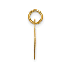 Jewelry Affairs 14K Yellow Gold Heart Pendant, Polished Disc Charm, 21x15mm - JewelryAffairs