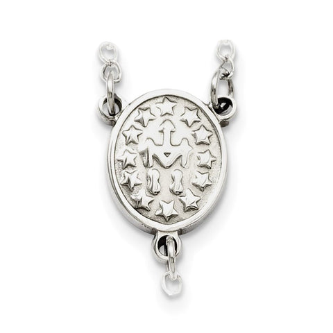 Religious Rosary Necklace, Stainless Steel, 25 inch, 4mm Beaded Chain with Cross