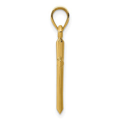 Jewelry Affairs Yellow Gold Cross Pendant Charm, High Polished Finish, 25x12mm (Yellow Gold) - JewelryAffairs