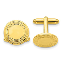 Kelly Waters Gold - plated Round with Inside Ring Cuff Links - JewelryAffairs