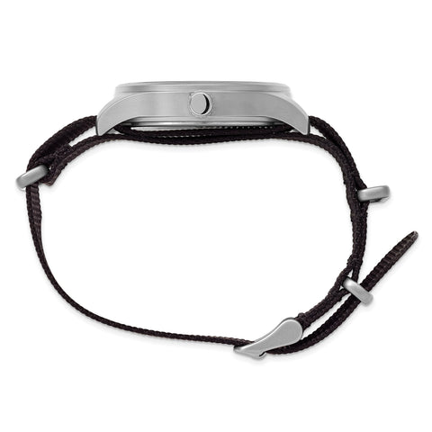 Mason Sales Stainless Steel Black Nylon Strap Watch