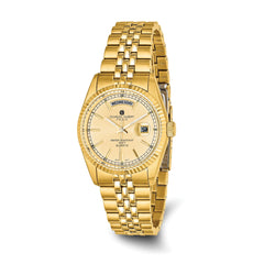 Mens Charles Hubert IP-plated Champagne Dial Watch