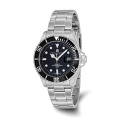 Men's Charles Hubert Stainless Steel Black Dial with Date Watch