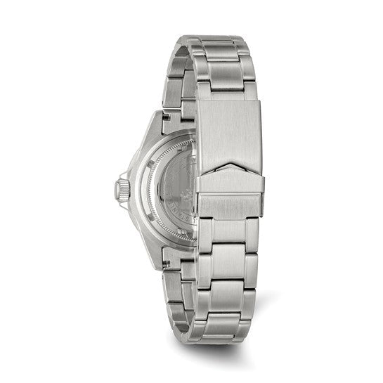 Mens Charles Hubert Stainless Steel Blue Dial Watch