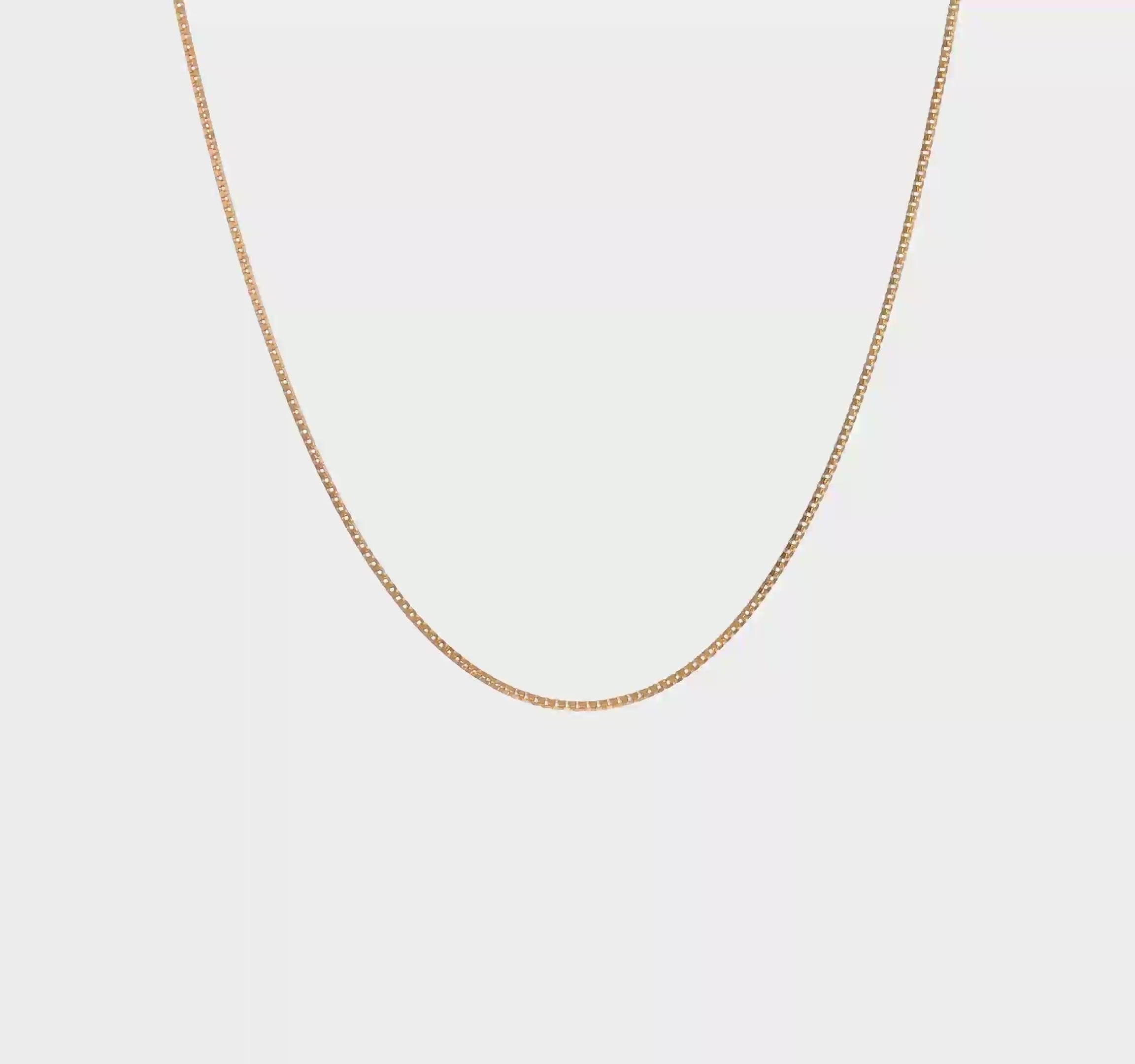 14K Yellow Gold Filled .80mm Adjustable Box 22" Chain Necklace