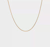 14K Yellow Gold Filled .80mm Adjustable Box 22" Chain Necklace