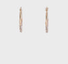 14K and White And Rose Gold Flower Hoop Earrings
