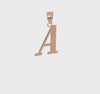 14k Yellow Gold Capital Font Letter Initial Pendant, 17x14mm