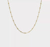 14k Yellow Solid Gold Gold Diamond-Cut Curb Link Chain Necklace