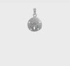 Sand Dollar Pendant, Real Gold, 12mm, Jewelry Accessory