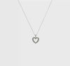 Solid Gold Lab Grown Diamond Heart Pendant Necklace, 18 Inch