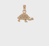 14k Yellow Gold Turtle Charm Pendant,16x13mm